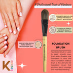KINDED Professional Natural Wooden Handle Foundation Makeup Brush