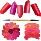 KINDED Professional Natural Wooden Handle 2 in 1 Lip Liner & Lip Filler Makeup Brush