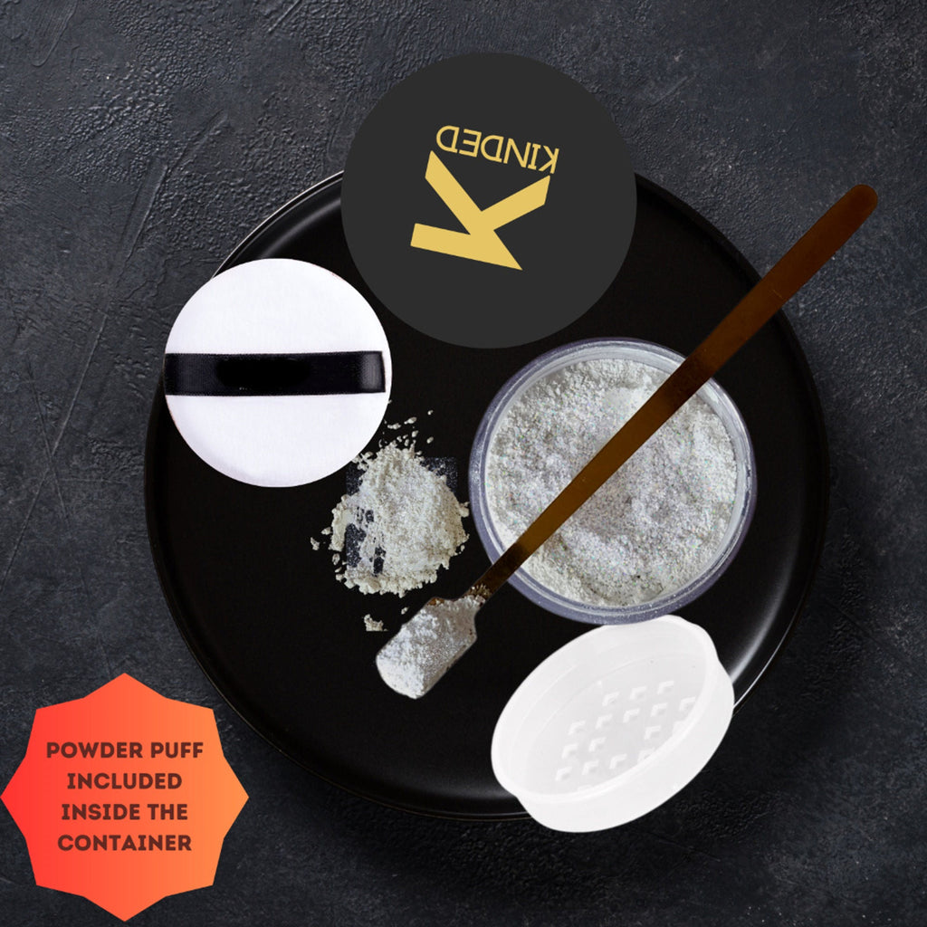 KINDED Highlighter Loose Powder - Shimmer Translucent White