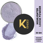 kinded highlighter loose powder shimmer lavender purple