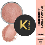 KINDED Highlighter Loose Powder - Shimmer Rose Pink