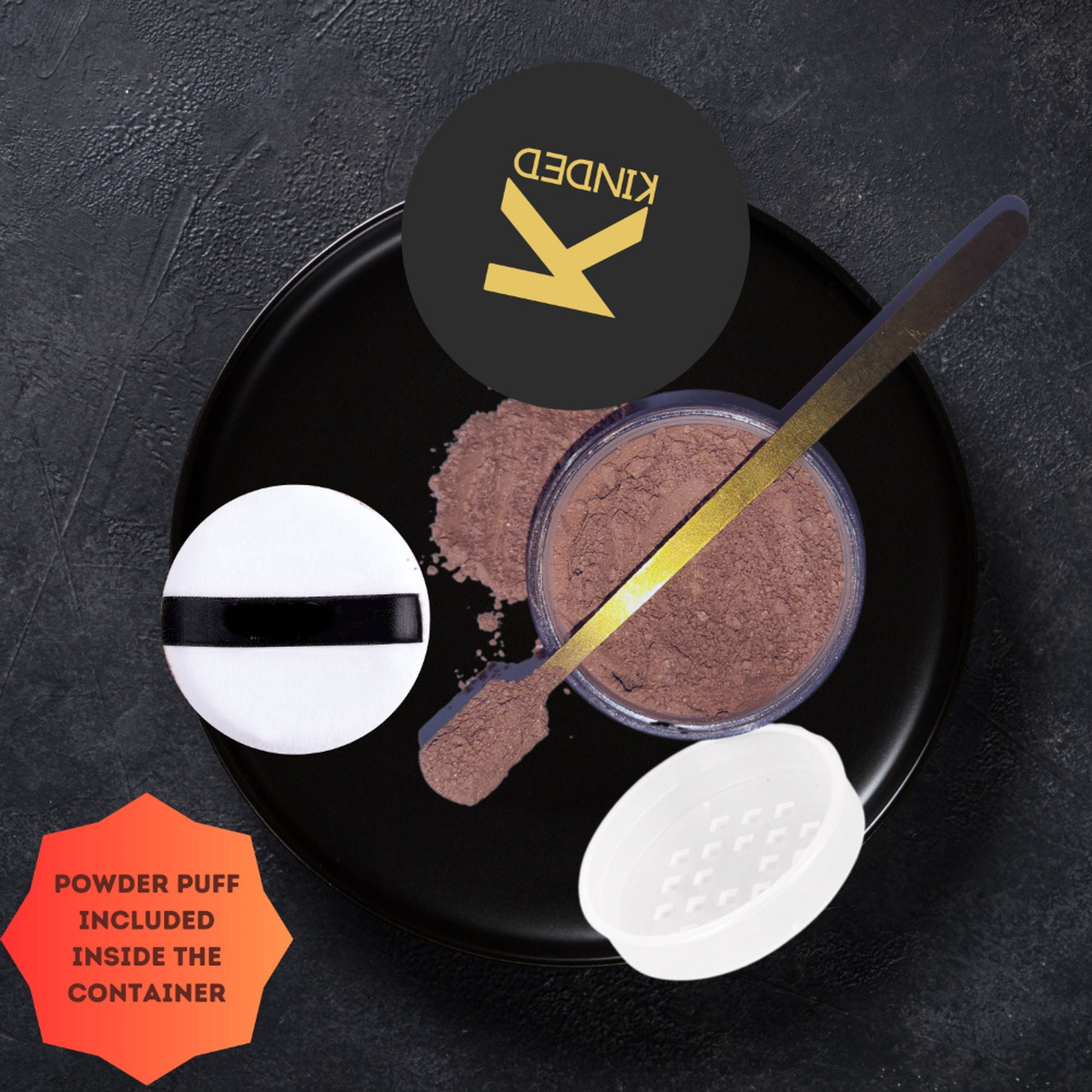 KINDED Highlighter Loose Powder - Shimmer Rose Pink
