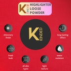 KINDED Highlighter Loose Powder - Shimmer Rose Pink