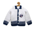 Chutput Kids Woollen Hand Knitted Tacky Design Sweater - White