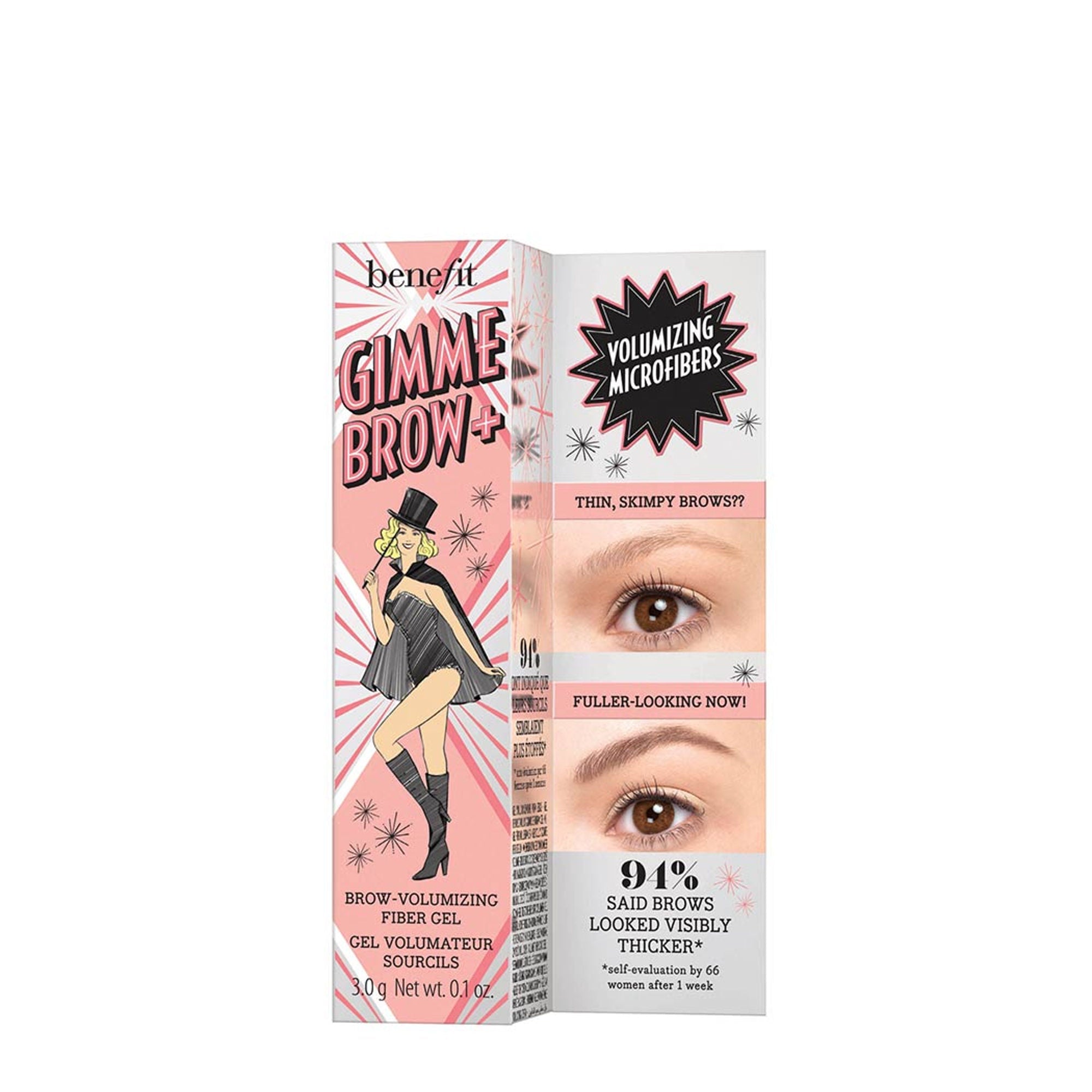 Benefit Cosmetics Gimme Brow+ Brow-Volumizing Fiber Gel - 3.5 Warm Auburn Brown - Distacart