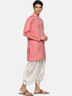 Sethukrishna Mens Red Striped Kurta with Dhoti Pants - Distacart