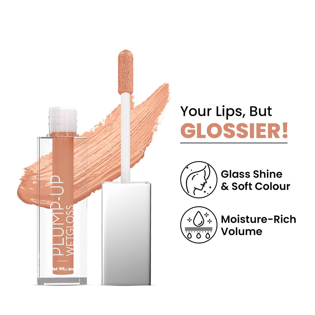 Swiss Beauty Plump Up Wet Lip Gloss For Glossy And Fuller Lips - 4 Browny Point