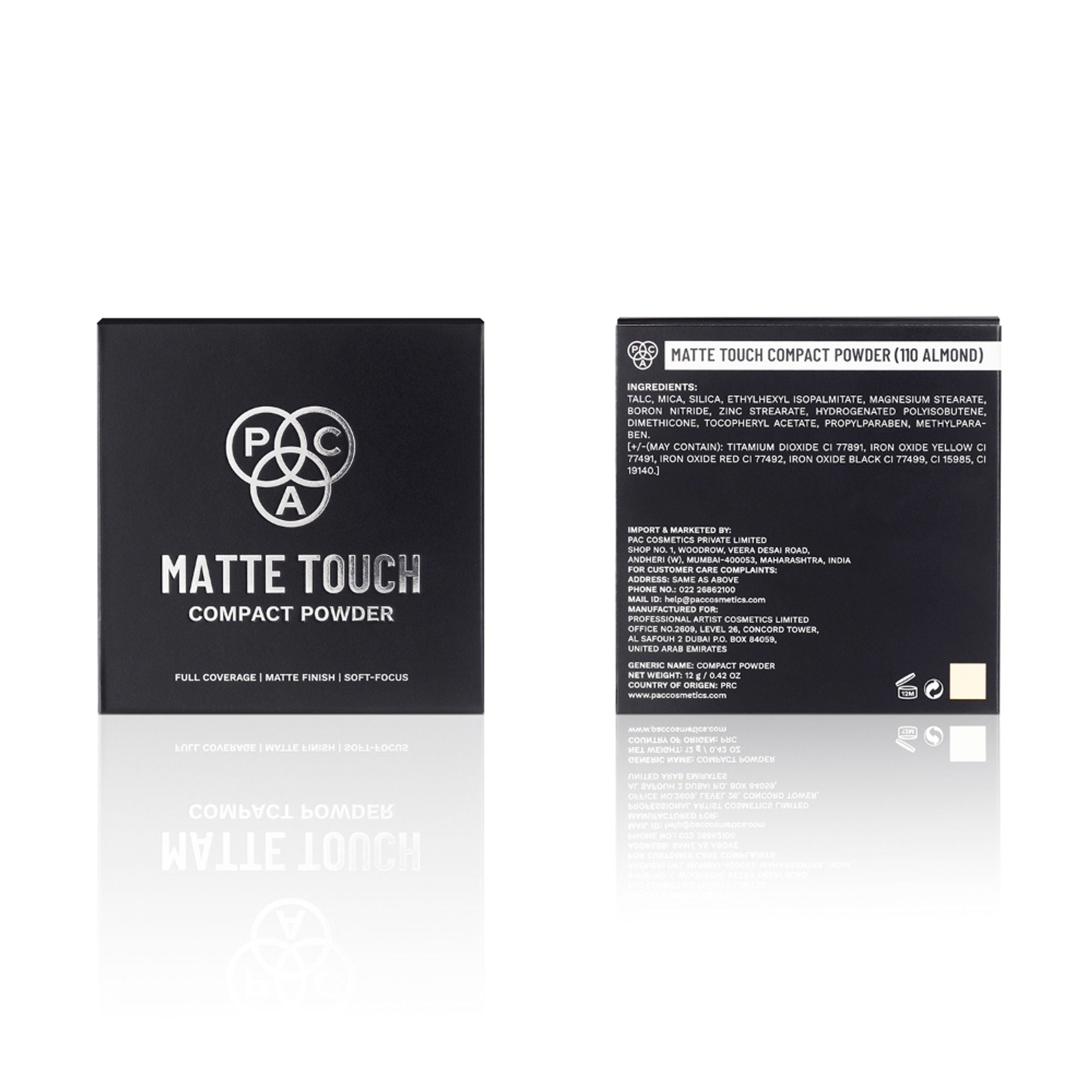 PAC Studio Matte Touch Compact Powder - 110 Almond