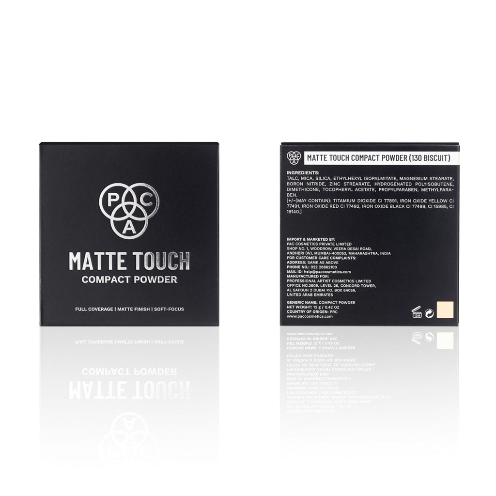 PAC Studio Matte Touch Compact Powder - 130 Biscuit