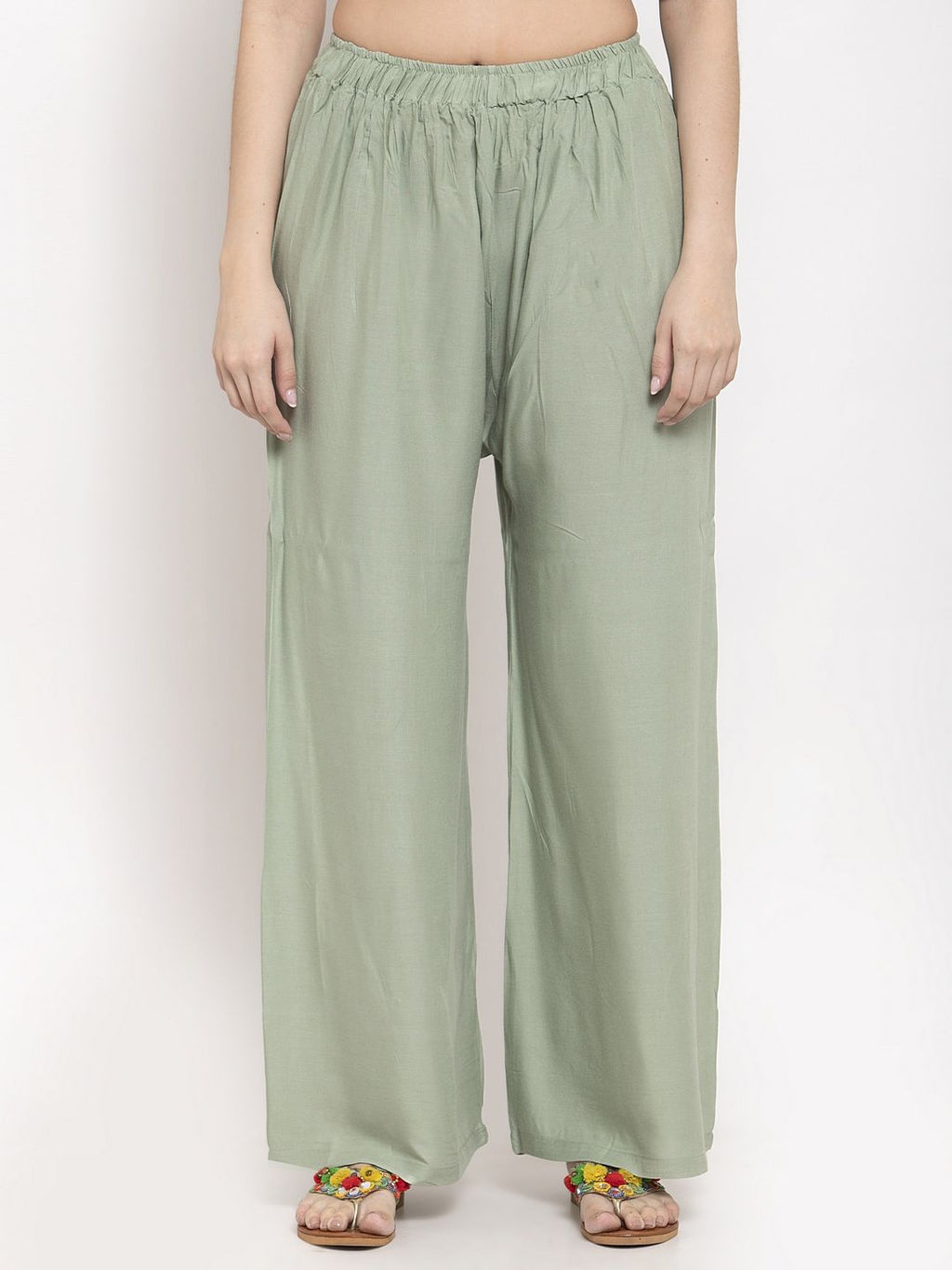 TAG 7 Women Pack Of 2 Solid Straight Palazzos