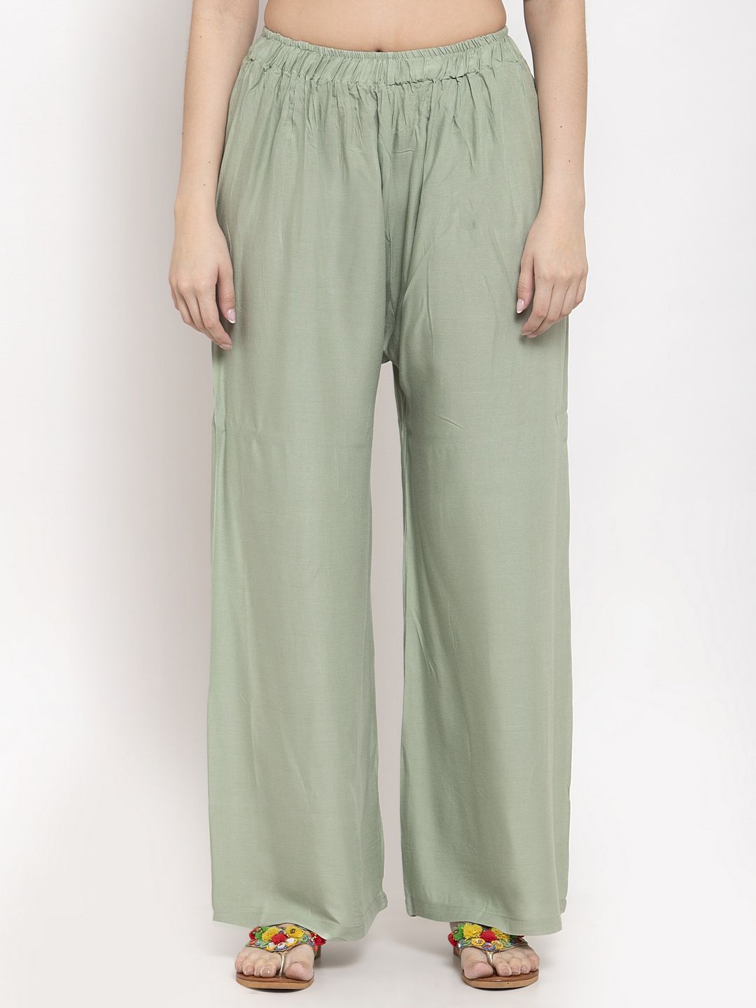 TAG 7 Women Pack Of 2 Solid Straight Palazzos