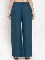 TAG 7 Women Pack Of 2 Solid Straight Palazzos