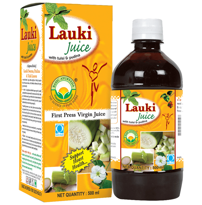 Basic Ayurveda Lauki Juice with Tulsi & Pudina | Supports Weight Management & Heart Health