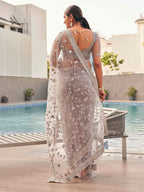 Tikhi Imli Embroidered Net Heavy Work Saree - Distacart