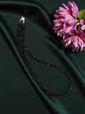 Joban Fashion Women Black 2 Layer Agate Necklace, Silver Finish - Distacart