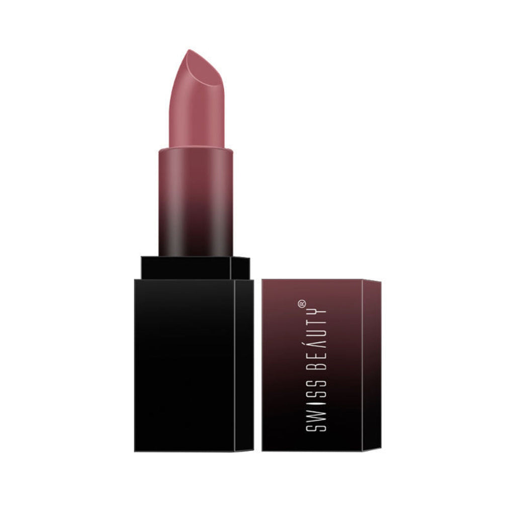 Swiss Beauty HD Matte Lipstick , High Coverage , Lightweight - 07 Mauve Blush - Distacart