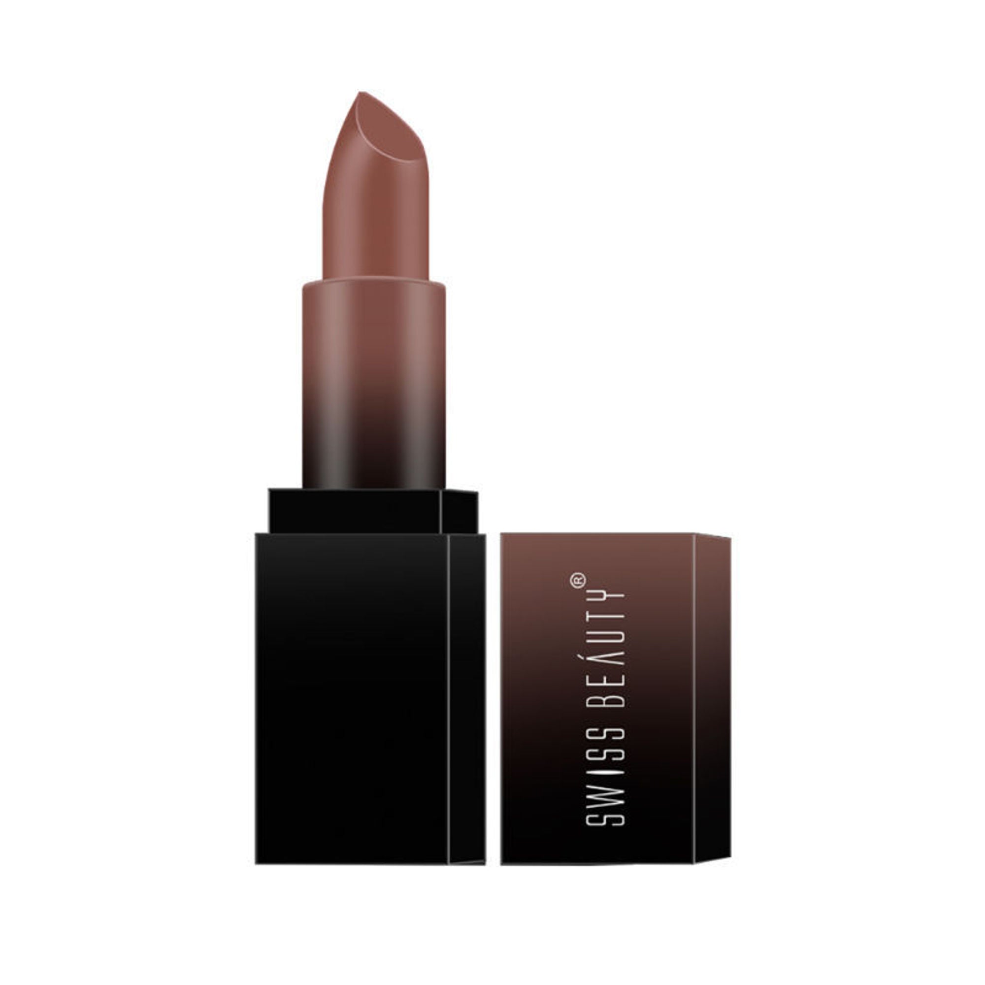 Swiss Beauty HD Matte Lipstick , High Coverage , Lightweight - 09 Cute Nude - Distacart