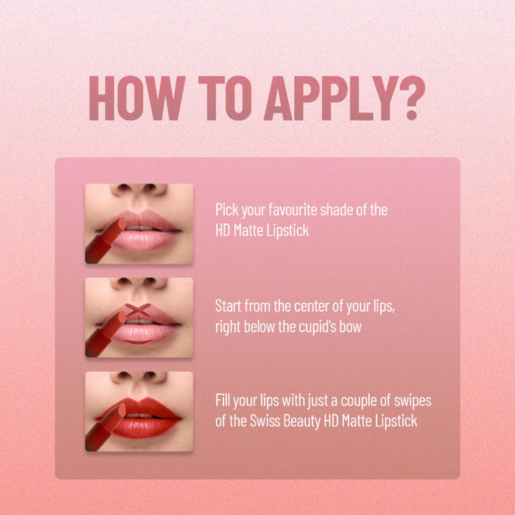 Swiss Beauty HD Matte Lipstick , High Coverage , Lightweight - 20 Dynamite Berry - Distacart