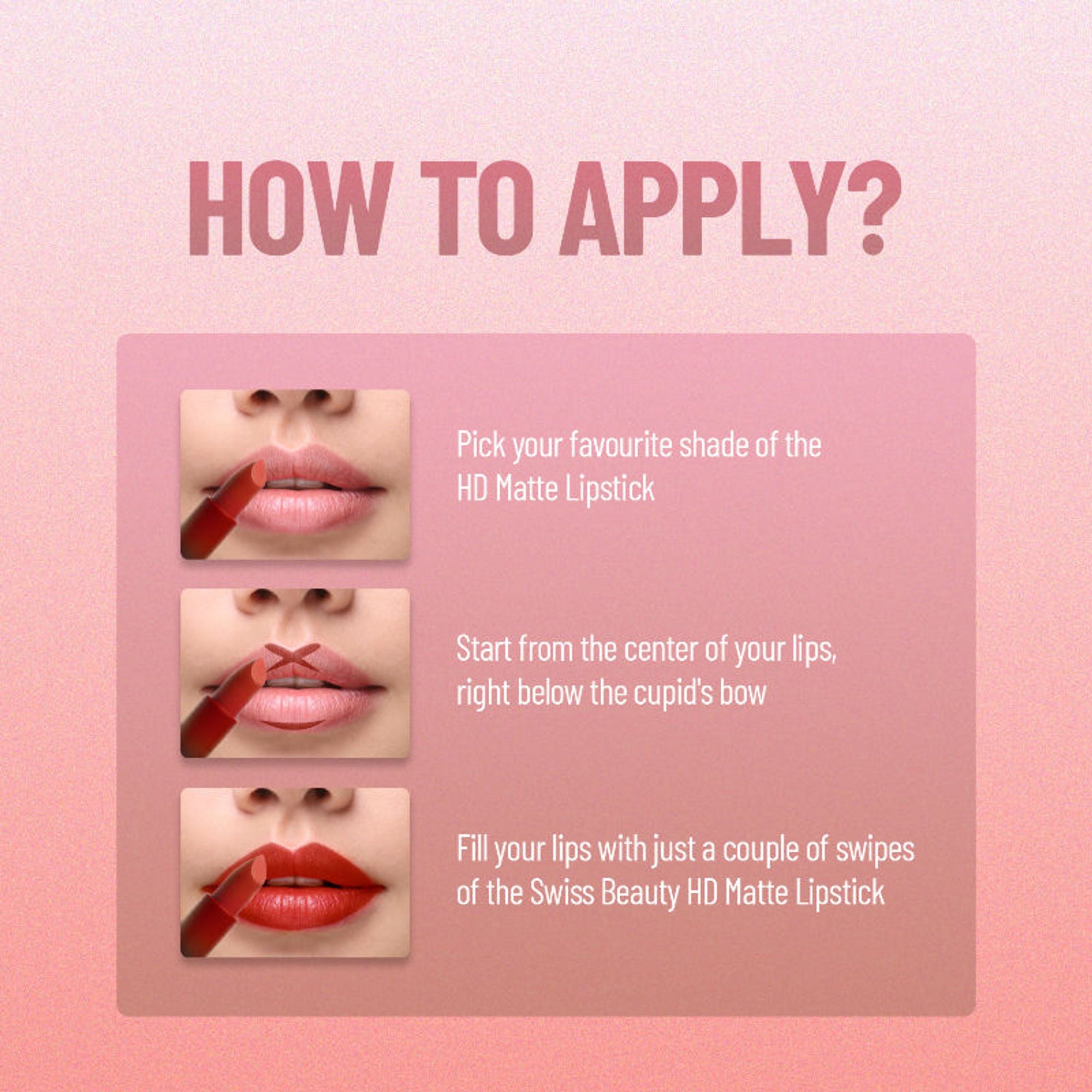 Swiss Beauty HD Matte Lipstick , High Coverage , Lightweight - 30 Chic Pink - Distacart