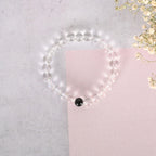 NVR Men & Women Transparent Beaded Elasticated Bracelet - Distacart