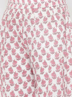 Miravan Women's Cotton Floral Print Straight Kurta And Palazzo Set
