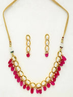Kundan Choker With Earrings - Ruby Raang - Distacart