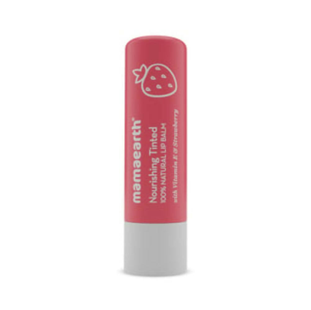 Mamaearth Nourishing Tinted 100% Natural Lip Balm With Vitamin E & Strawberry - Distacart