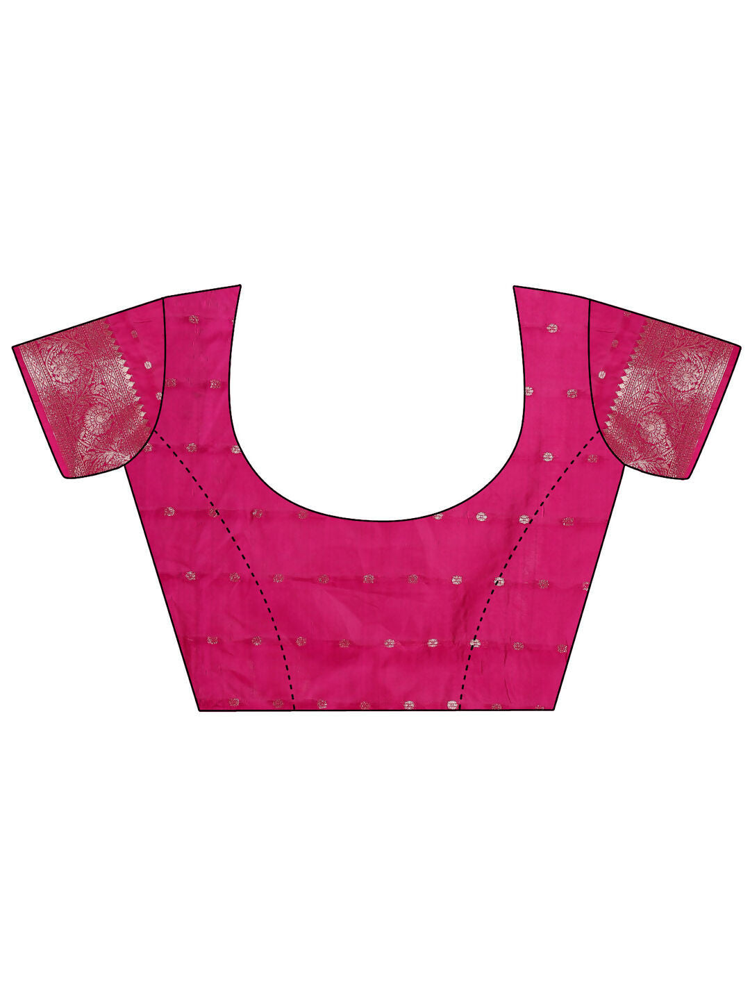 Shree Shyam Fashion Lichi Silk Magenta Saree - Distacart
