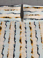 Story@home Arena Cream-Coloured & Grey Printed 180 TC Bedsheet & Pillow Covers - Distacart