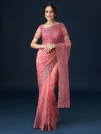 kasee Floral Embroidered Saree - Distacart