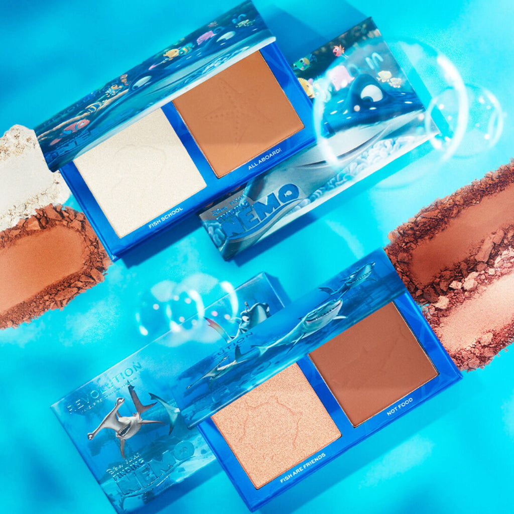 Makeup Revolution Disney Pixar's Finding Nemo X Revolution Bronzer & Highlighter Palette - Wake Up - Distacart