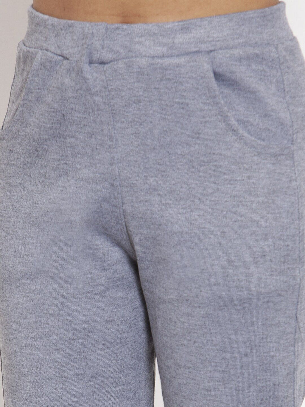 TAG 7 Women Grey Woolen Ankle-Length Leggings Pants