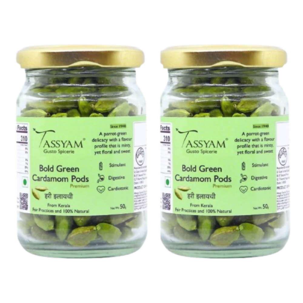 Tassyam Organics Fine Green Cardamom Pods - Distacart