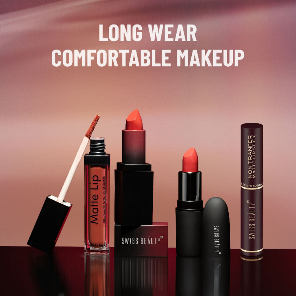 Swiss Beauty Non-Transfer Matte Lipstick - 4 Hot Cherry - Distacart