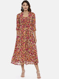 Souchii Multicoloured Printed A-Line Kurta - Distacart
