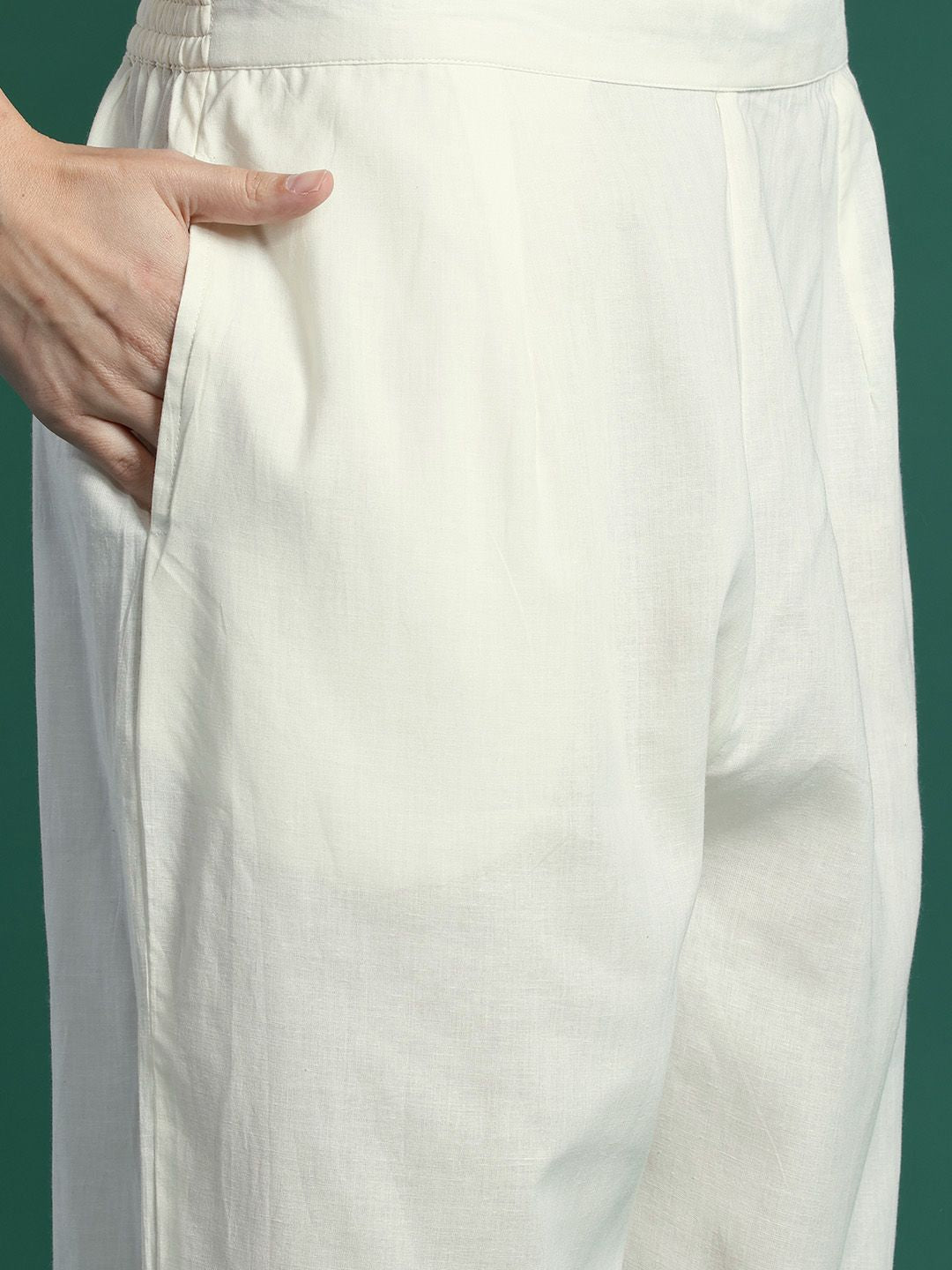Indo Era Floral Printed Regular Pure Cotton Kurta with Trousers & Dupatta - Distacart