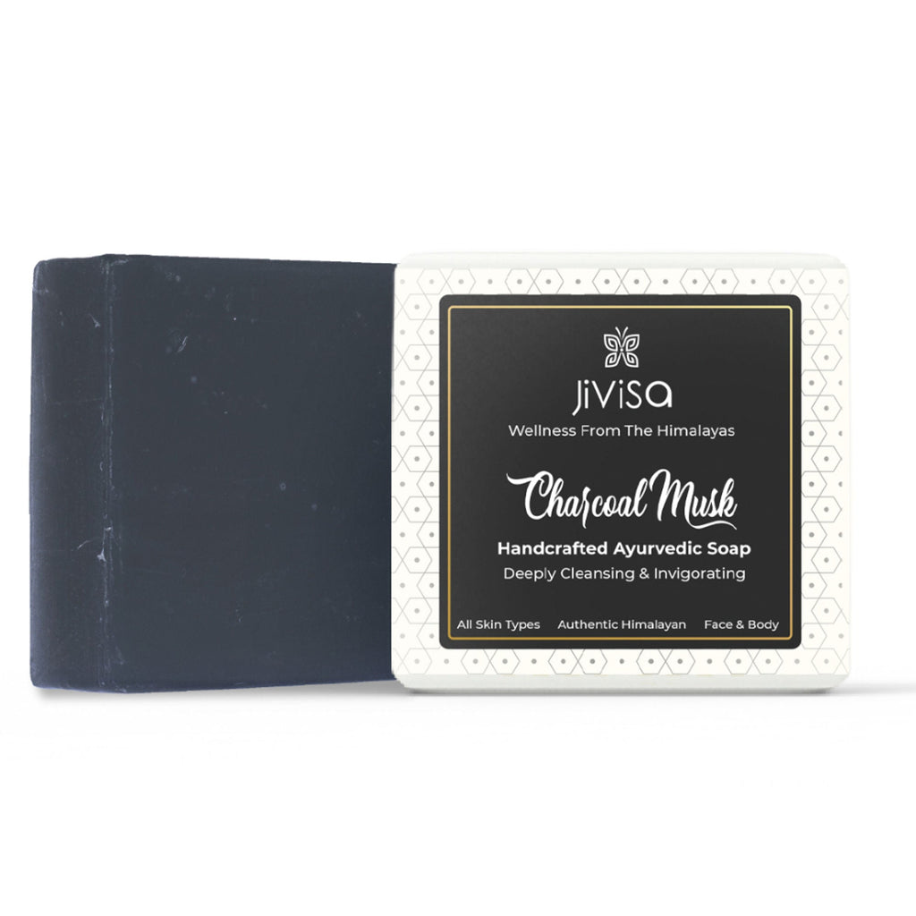 JiViSa Charcoal Musk Handcraft Ayurvedic Soap