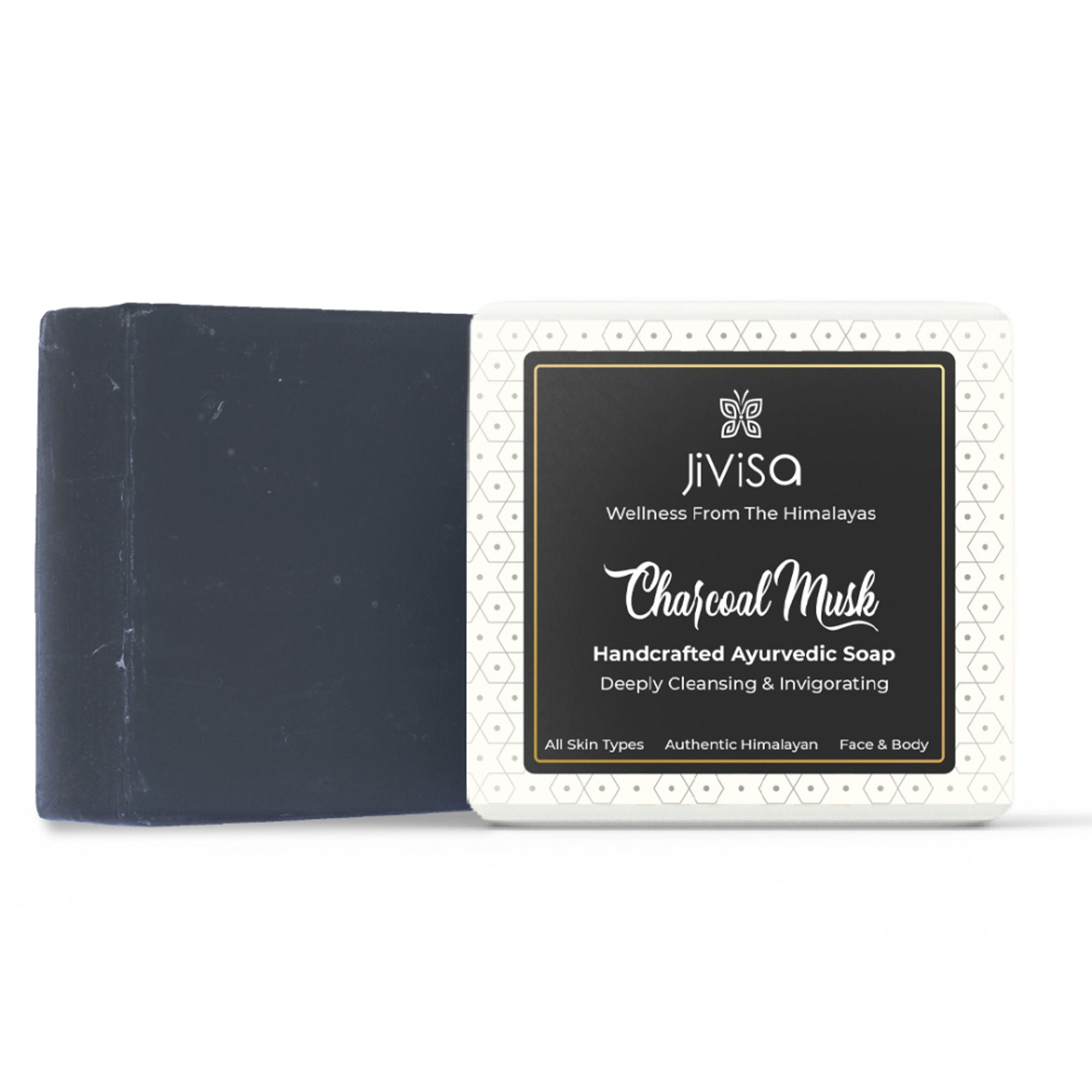 JiViSa Charcoal Musk Handcraft Ayurvedic Soap