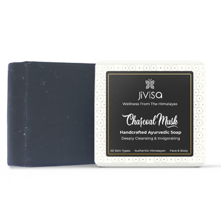 JiViSa Charcoal Musk Handcraft Ayurvedic Soap