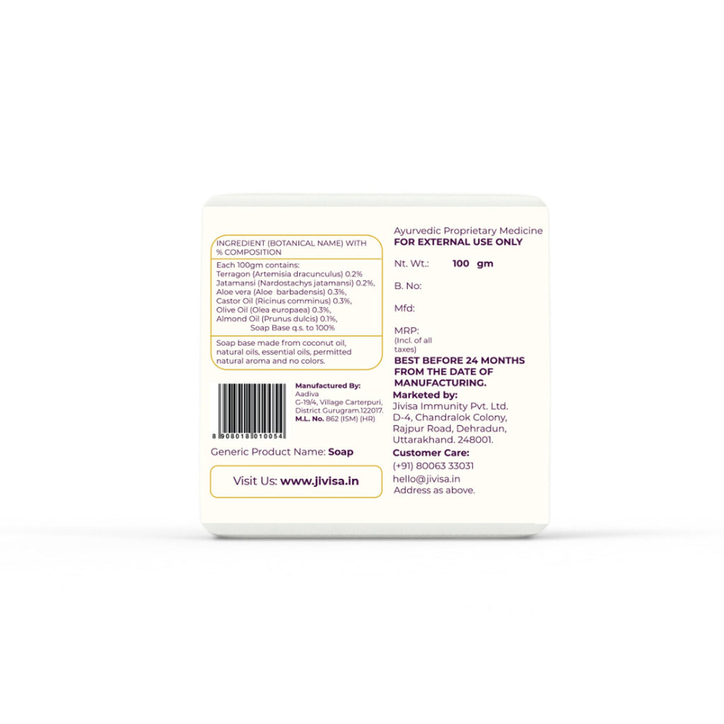 JiViSa Charcoal Musk Handcraft Ayurvedic Soap