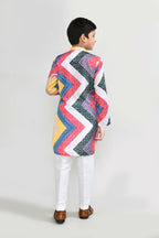 Joban Fashion Satin Silk Multicolor Kurta With Straight Fit Pant