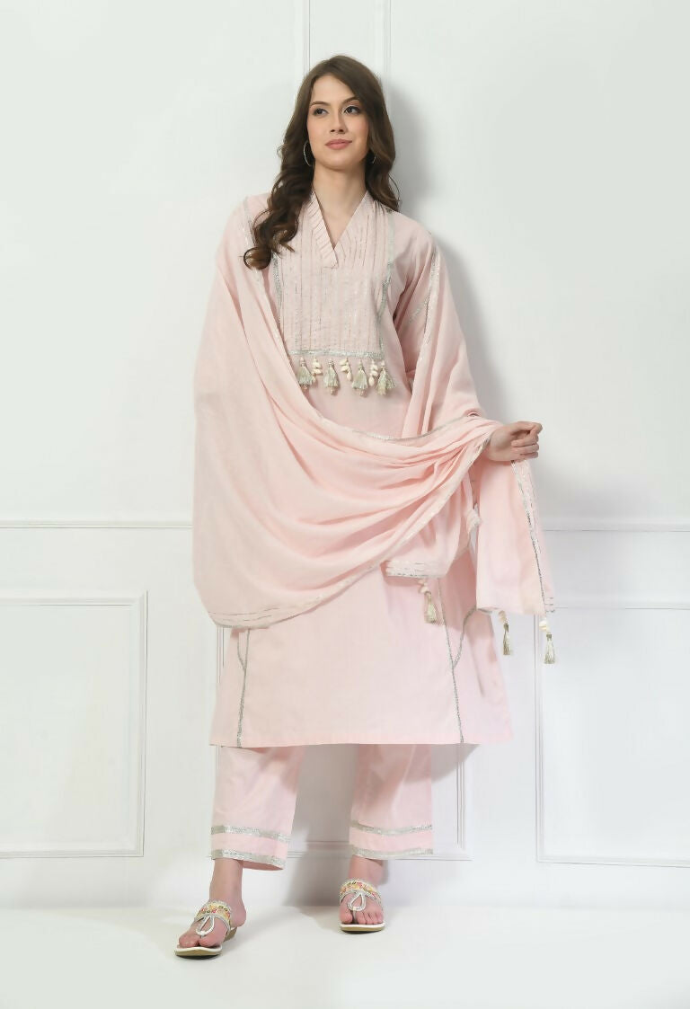 Joban Fashion Cream Cotton Kurta Set
