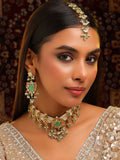 Ruby Raang Rajkumari Necklace With Earrings And Maang Tikka - Distacart