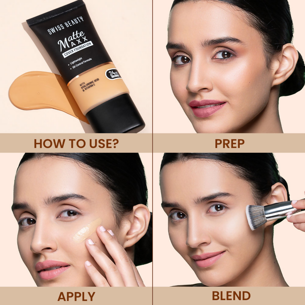 Swiss Beauty Matte Maxx Cover Foundation - 1 Fair Warm