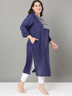 Sztori Floral Embroidered Yoke Design Thread Work Straight Kurta