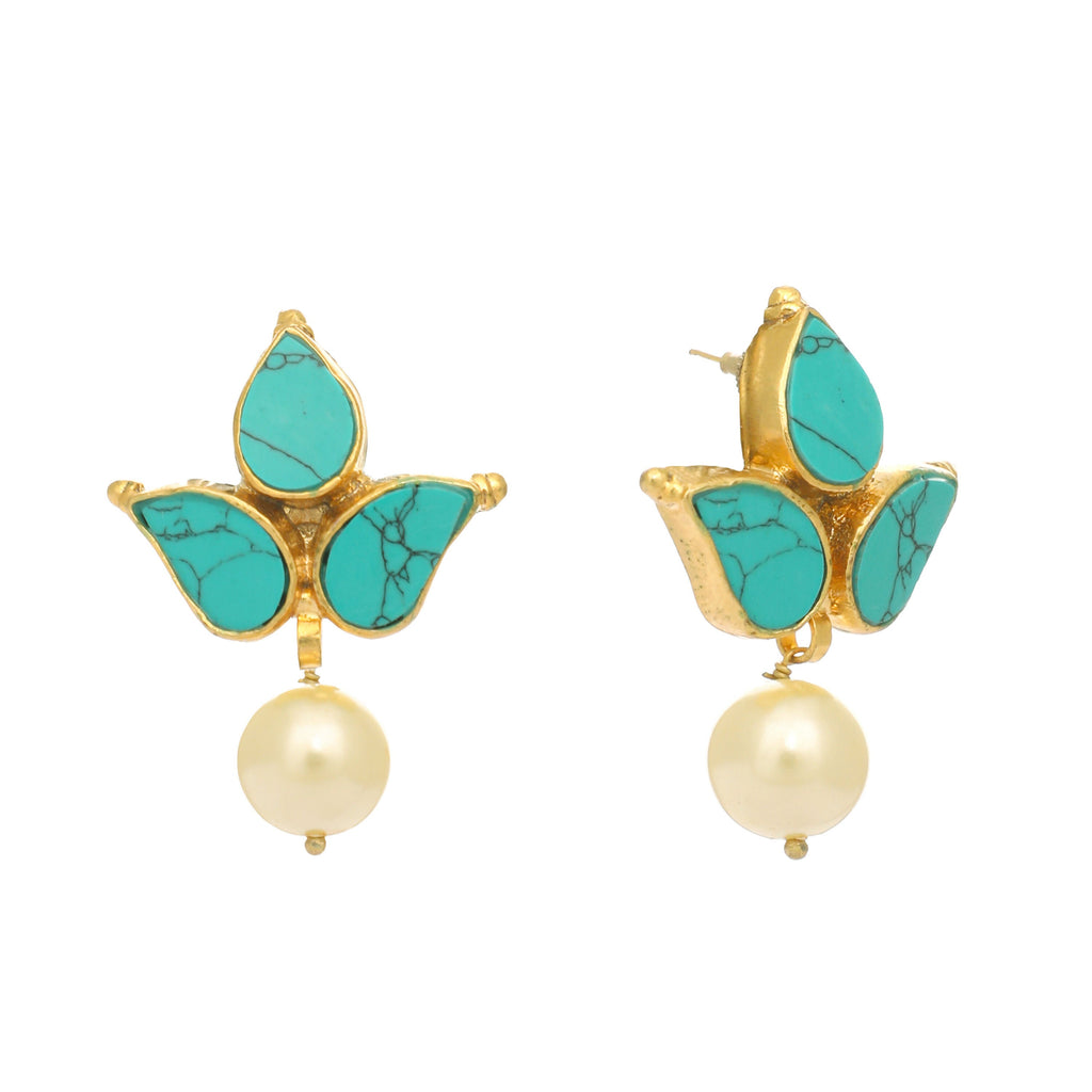 Nuyug 22K Gold Plated Cerulean Studs - Distacart