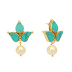 Nuyug 22K Gold Plated Cerulean Studs - Distacart
