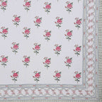 Hand Block Printed Double/Queen 90x108 Inches Bedsheet/Bedspread with 2 Pillow Covers