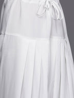 Ahalyaa Women White Ethnic Motifs Embroidered Aari Work Pashmina Kurta with Salwar & With Dupatta - Distacart