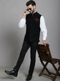 Even Apparels Nehru Jacket With Welt Pockets - Black
